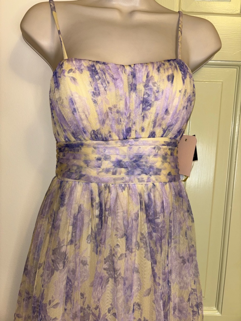 Macy's Lilac Floral Tiered Maxi Dress - Picture 8 of 11